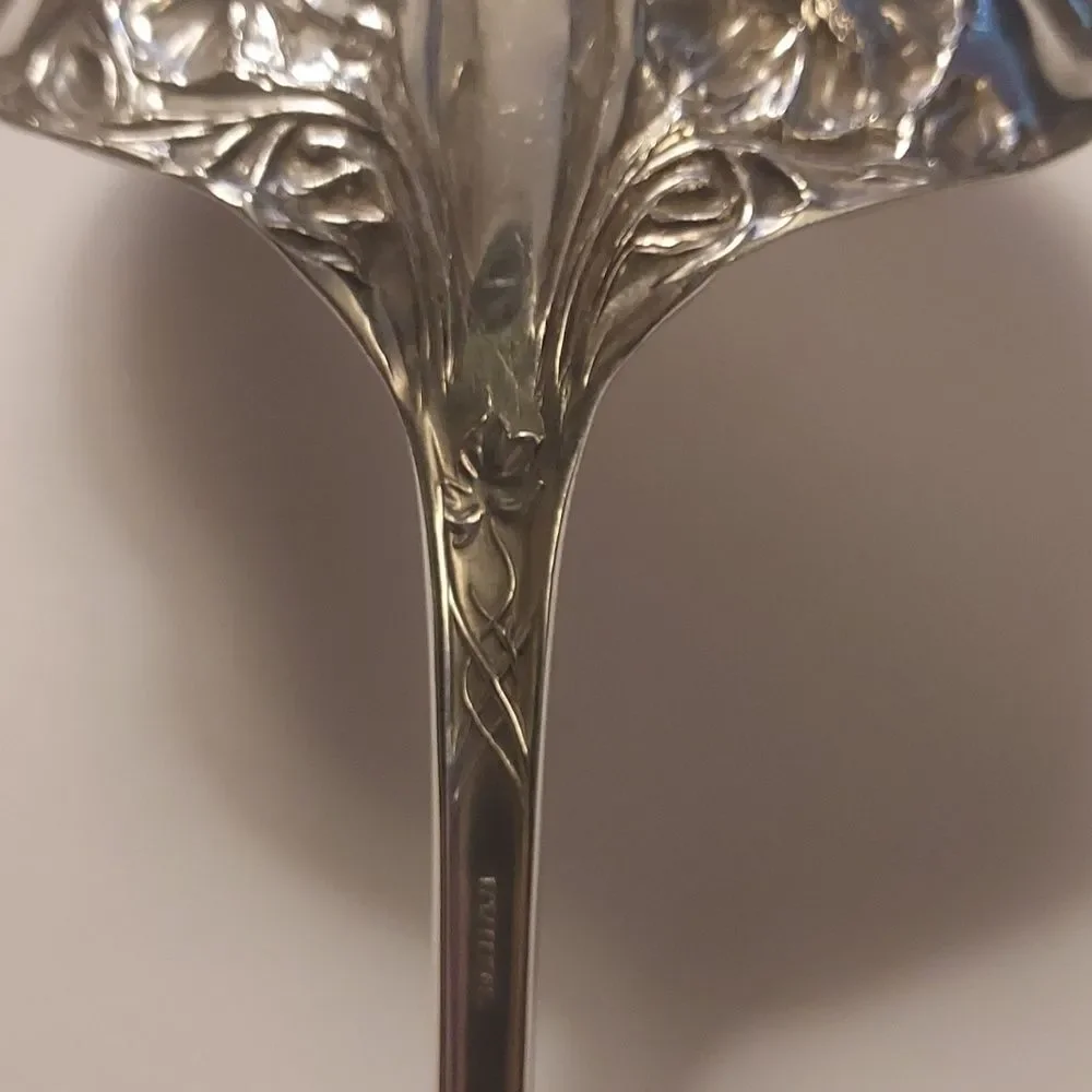 Wm. A Roger's Antique Soup Punch Silverplate Ladle Grenoble Pattern 10 inches